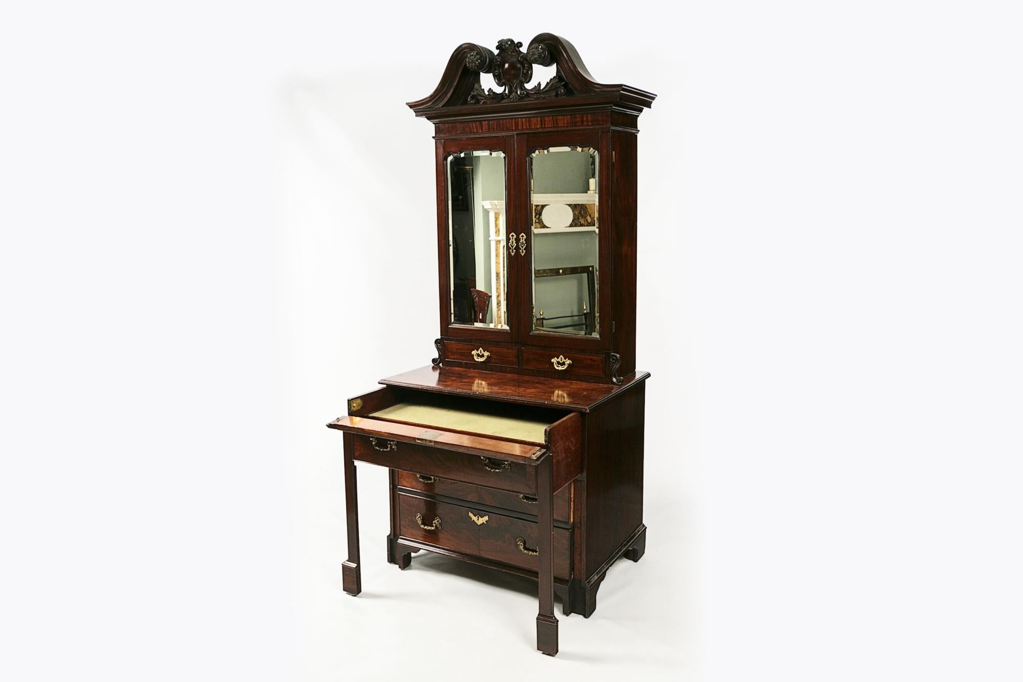 Siglo XVIII Georgiano Cubano Caoba Llama Estate Cabinet Secretaire en Excelente estado para la venta en Dublin 8, IE