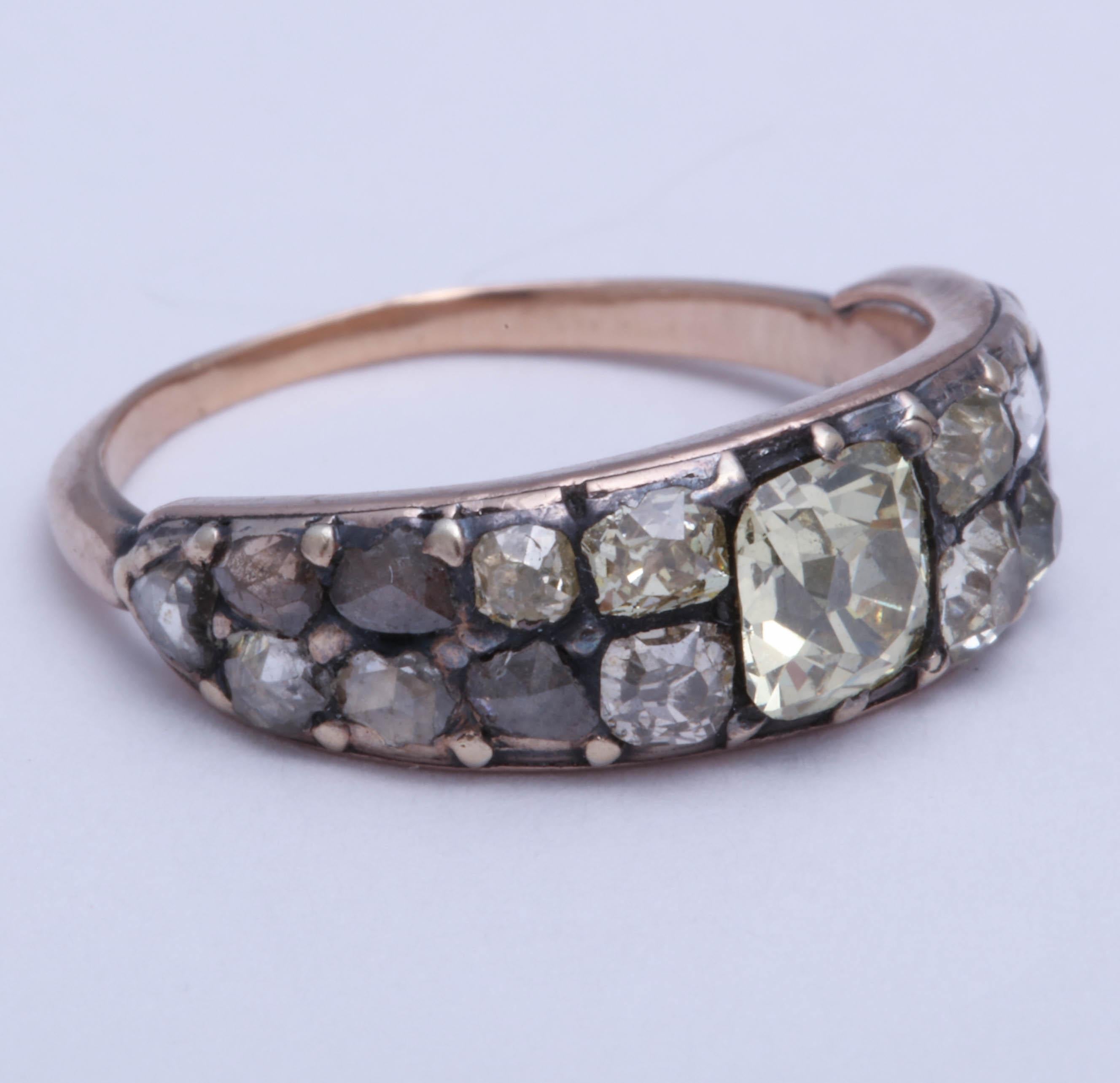 18th Century Georgian Diamond Ring für Damen oder Herren im Angebot