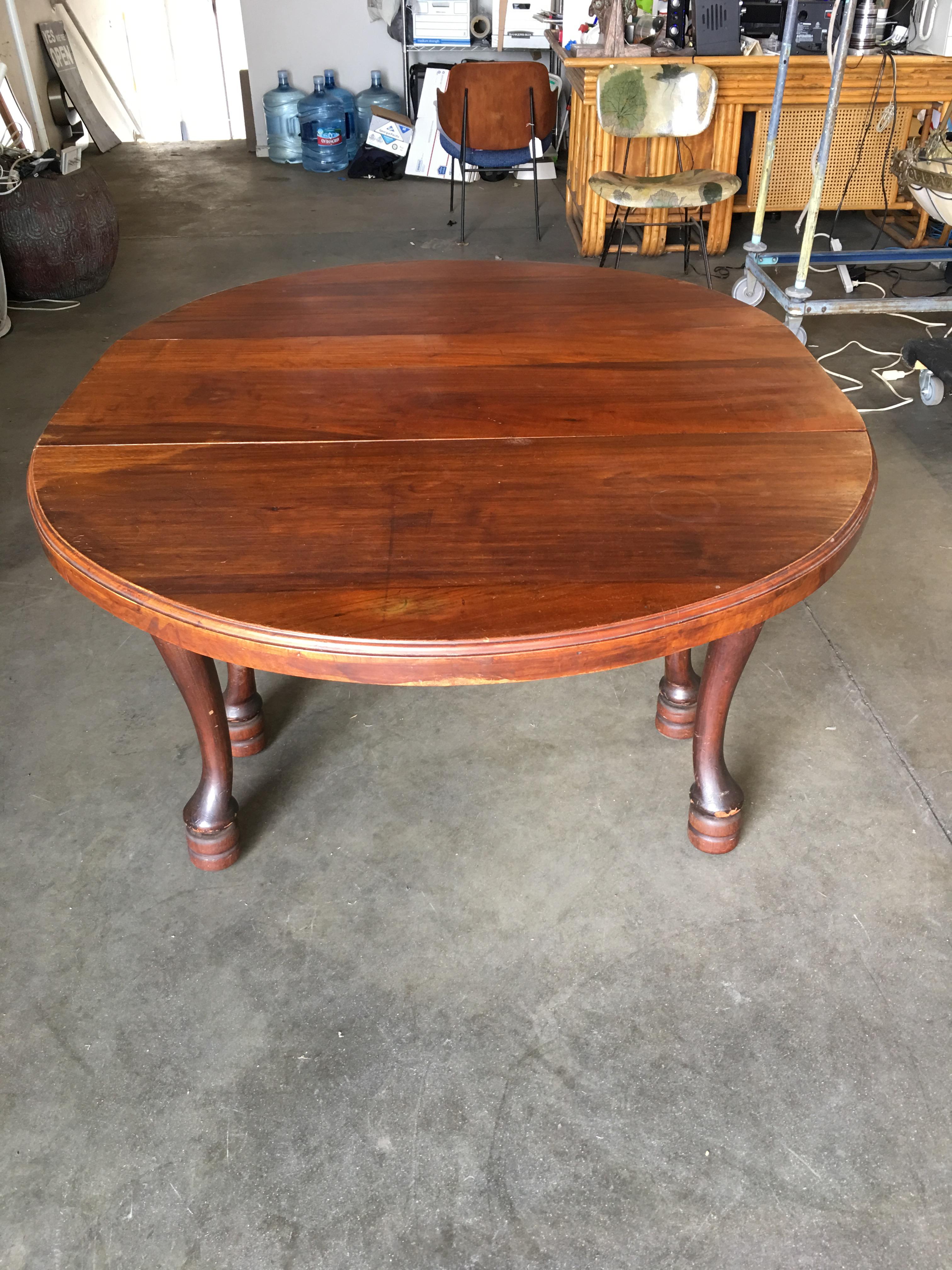 table de salle à manger géorgienne du 18e siècle en acajou à feuilles tombantes Excellent état - En vente à Van Nuys, CA