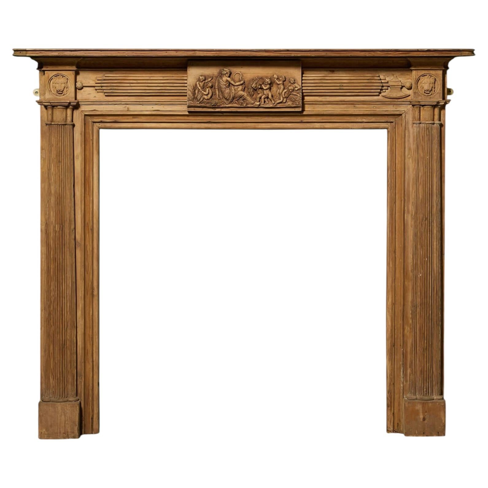 18th Century Georgian English Pine Fire Surround