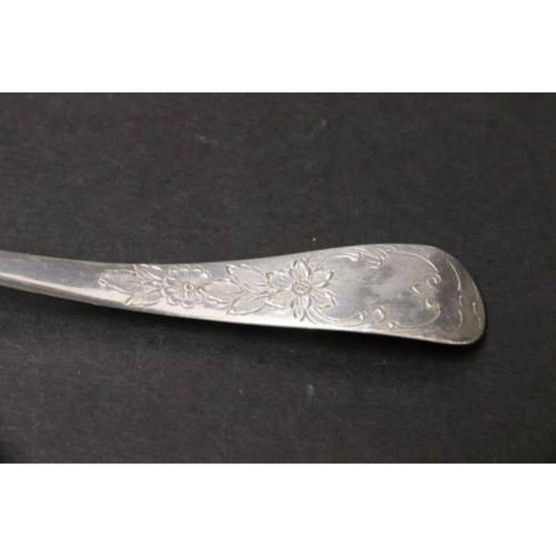 18th Century Georgian Hall Marked Silver Engraved Sugar Spoon, London 1799 -80 For Sale 5