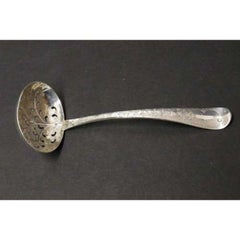18th Century Georgian Hall Marked Silver Engraved Sugar Spoon, London 1799 -80