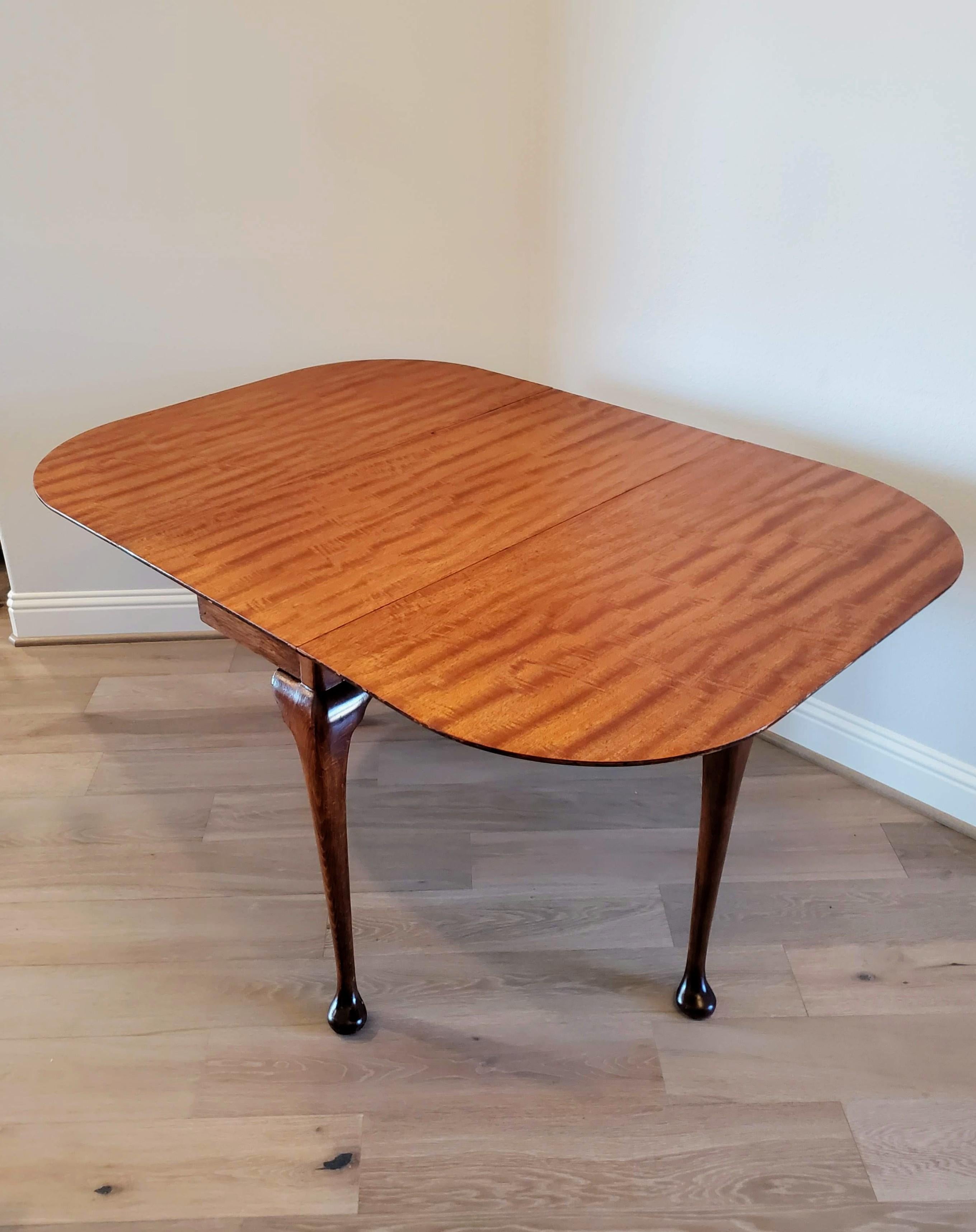 18. Jahrhundert George III Periode Figured Cherry Antique Drop Leaf Tisch im Angebot 4