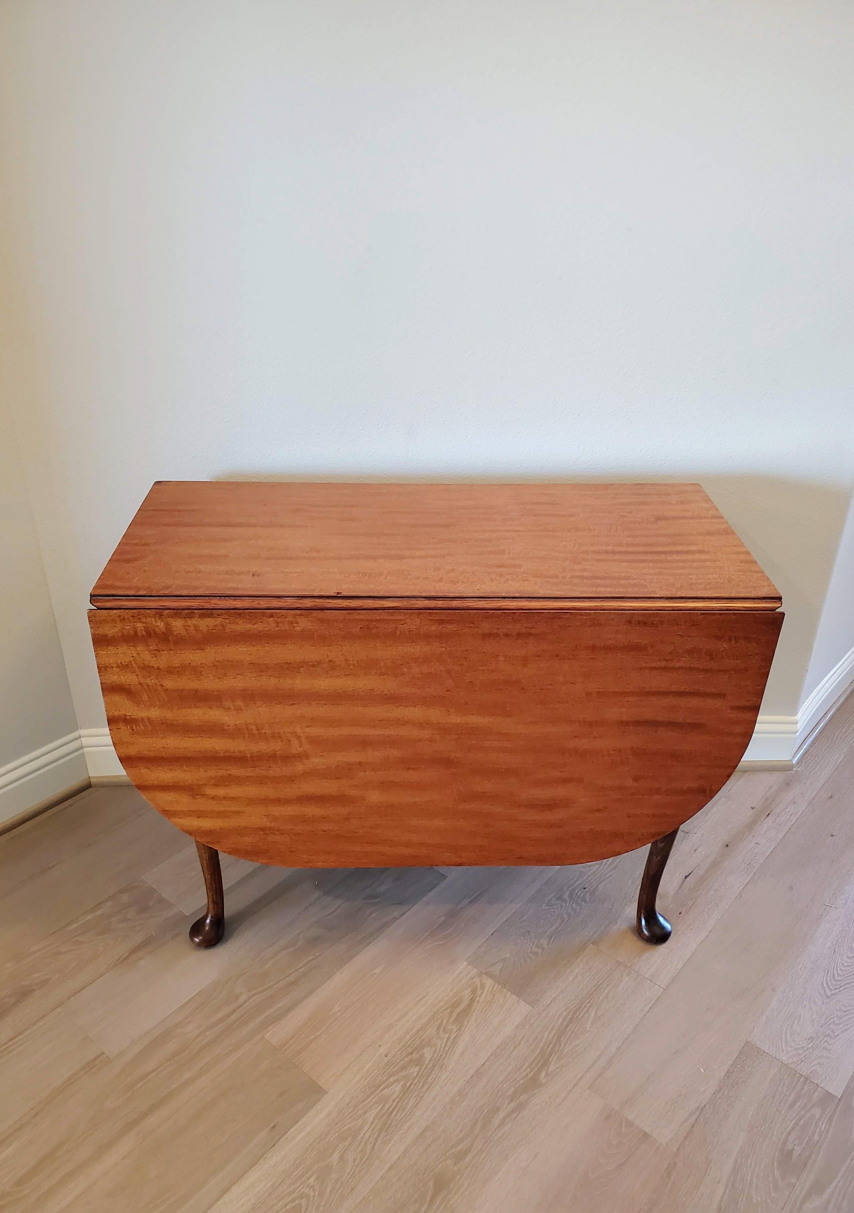 18. Jahrhundert George III Periode Figured Cherry Antique Drop Leaf Tisch (Europäisch) im Angebot