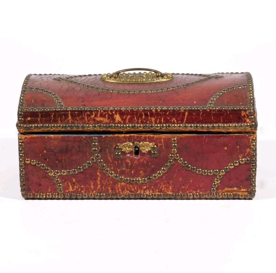 English 18th Century Georgian Leather Box