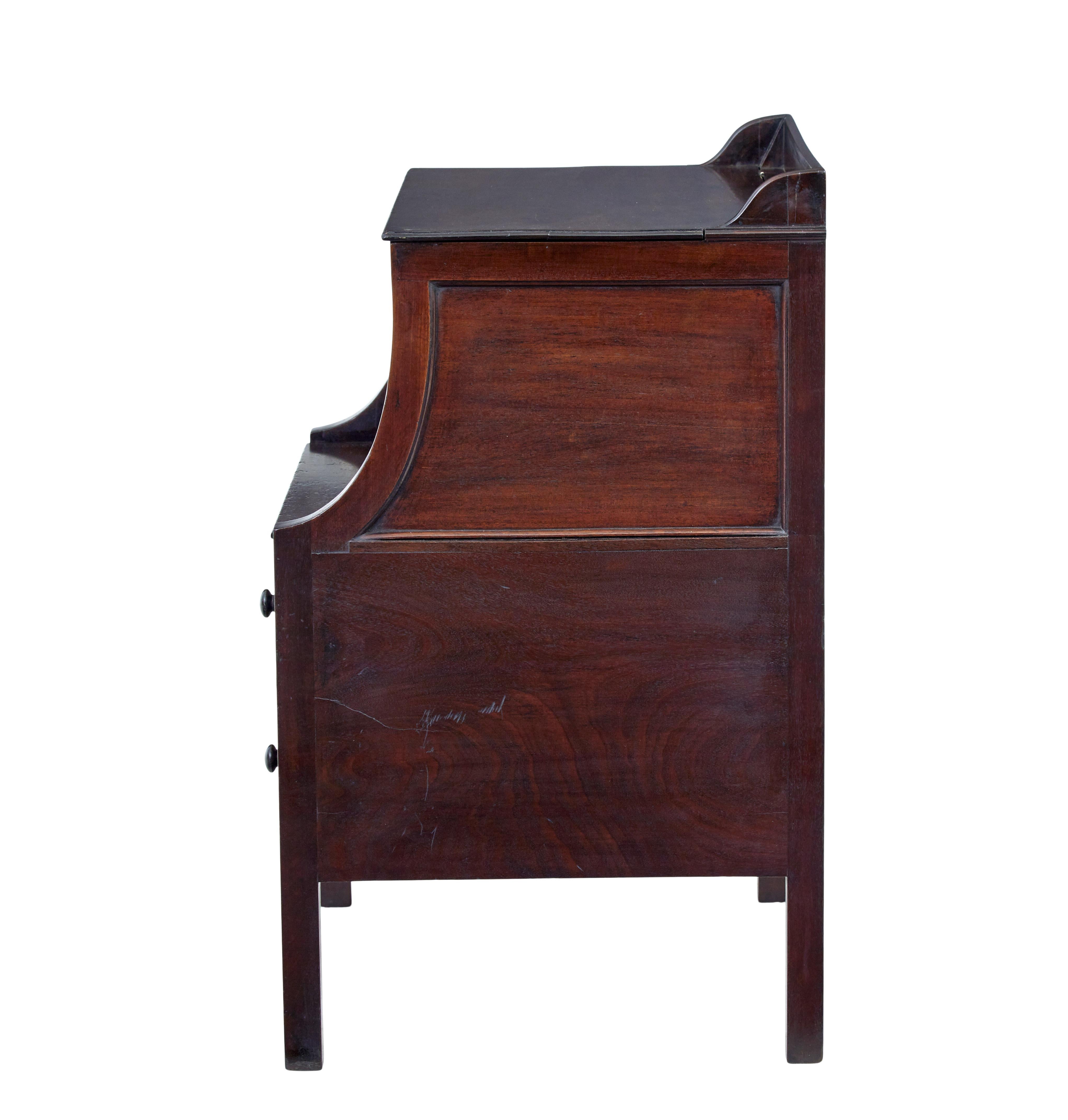 Hand-Crafted 18th century Georgian mahogany bedside commode
