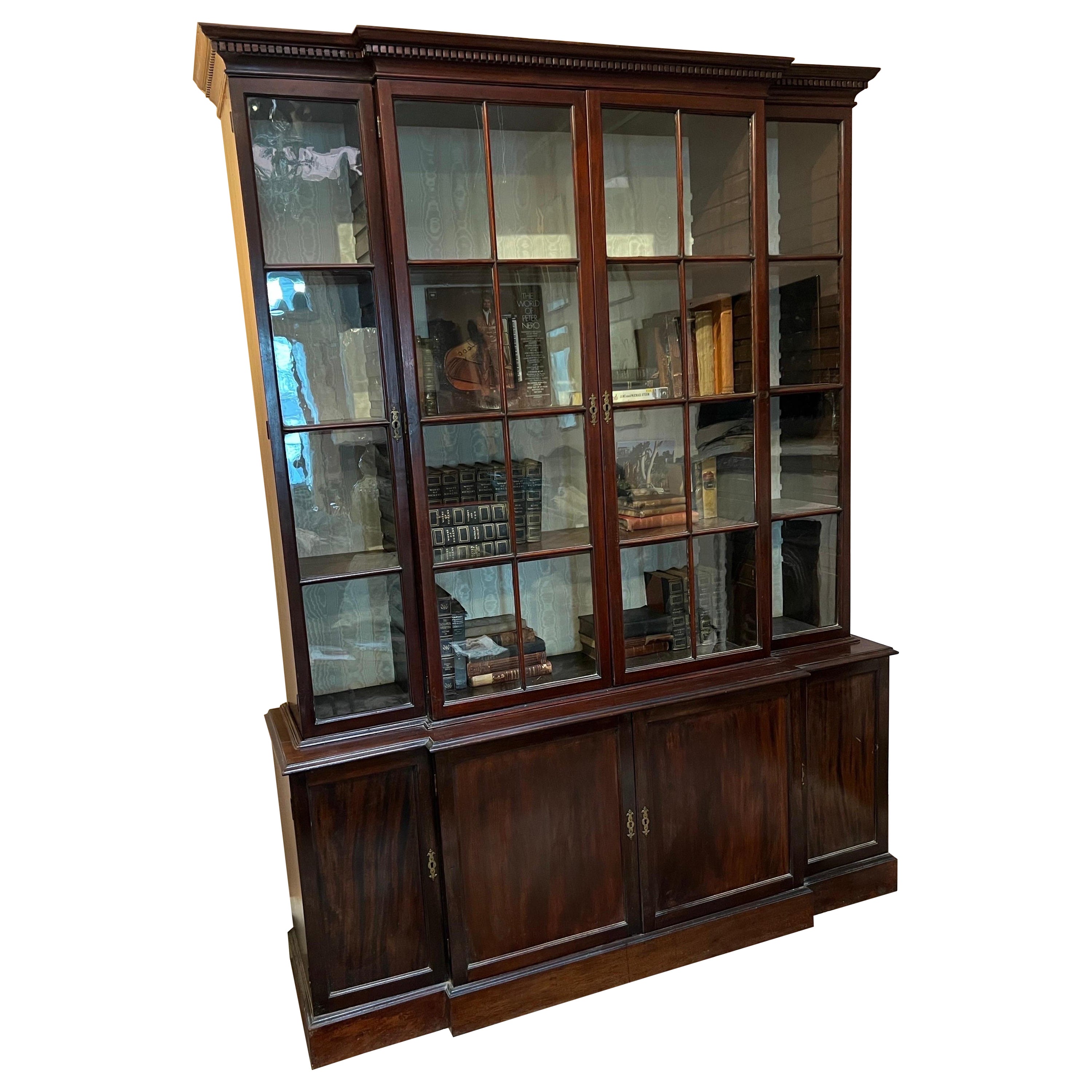 18th Century Georgian Mahogany Breakfront Bookcase