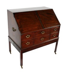 18th Century Georgian Mahogany Campaign Bureau