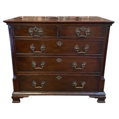 Antique 18th Century Georgian Mahogany Chest of Drawers with Bracket Feet