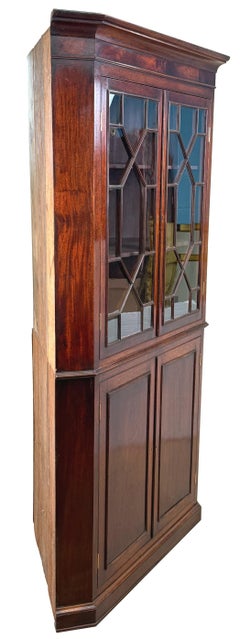 18th Century Georgian Mahogany Double Corner Cabinet