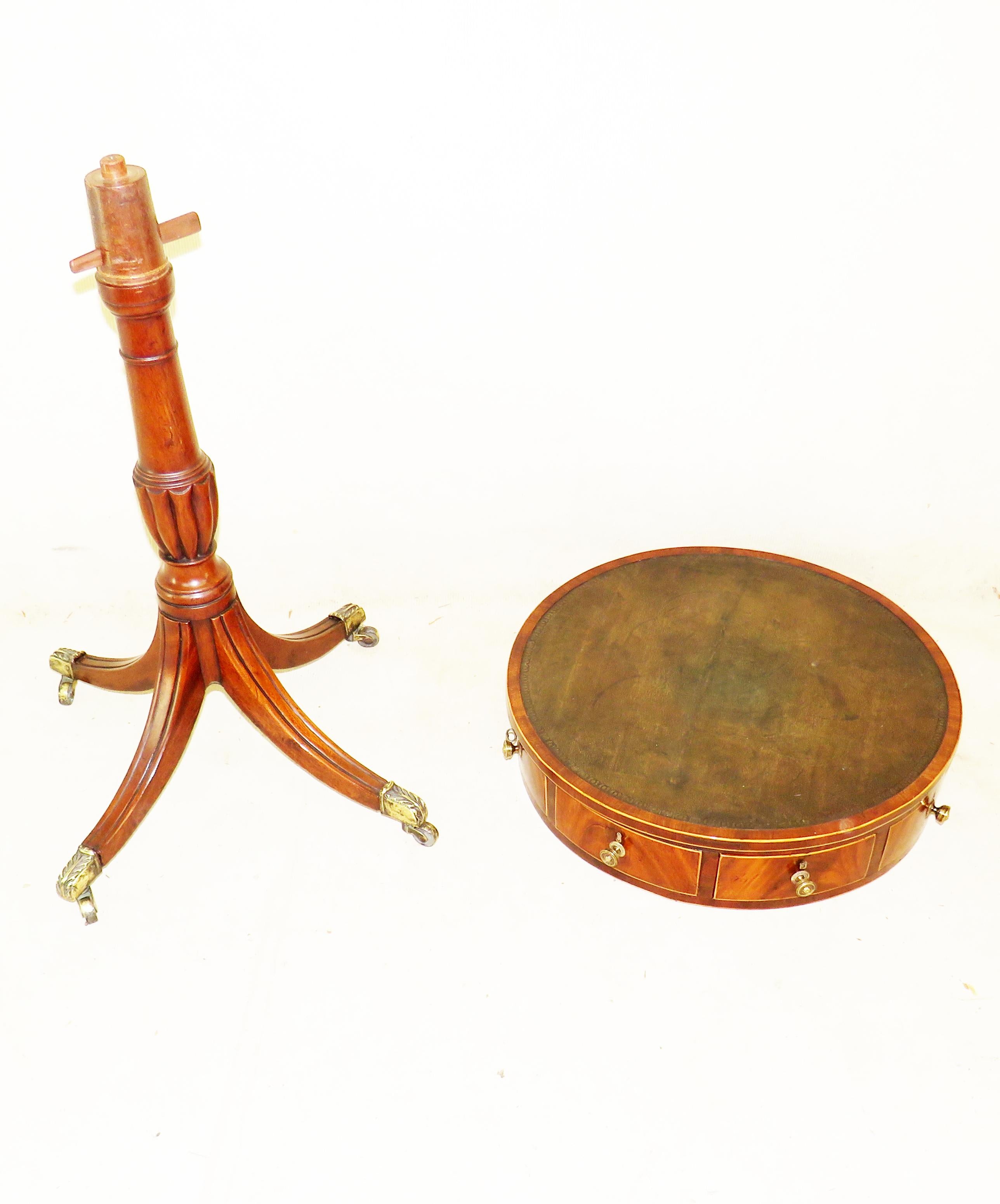 18th Century Georgian Mahogany Drum Type Occasional Table 2