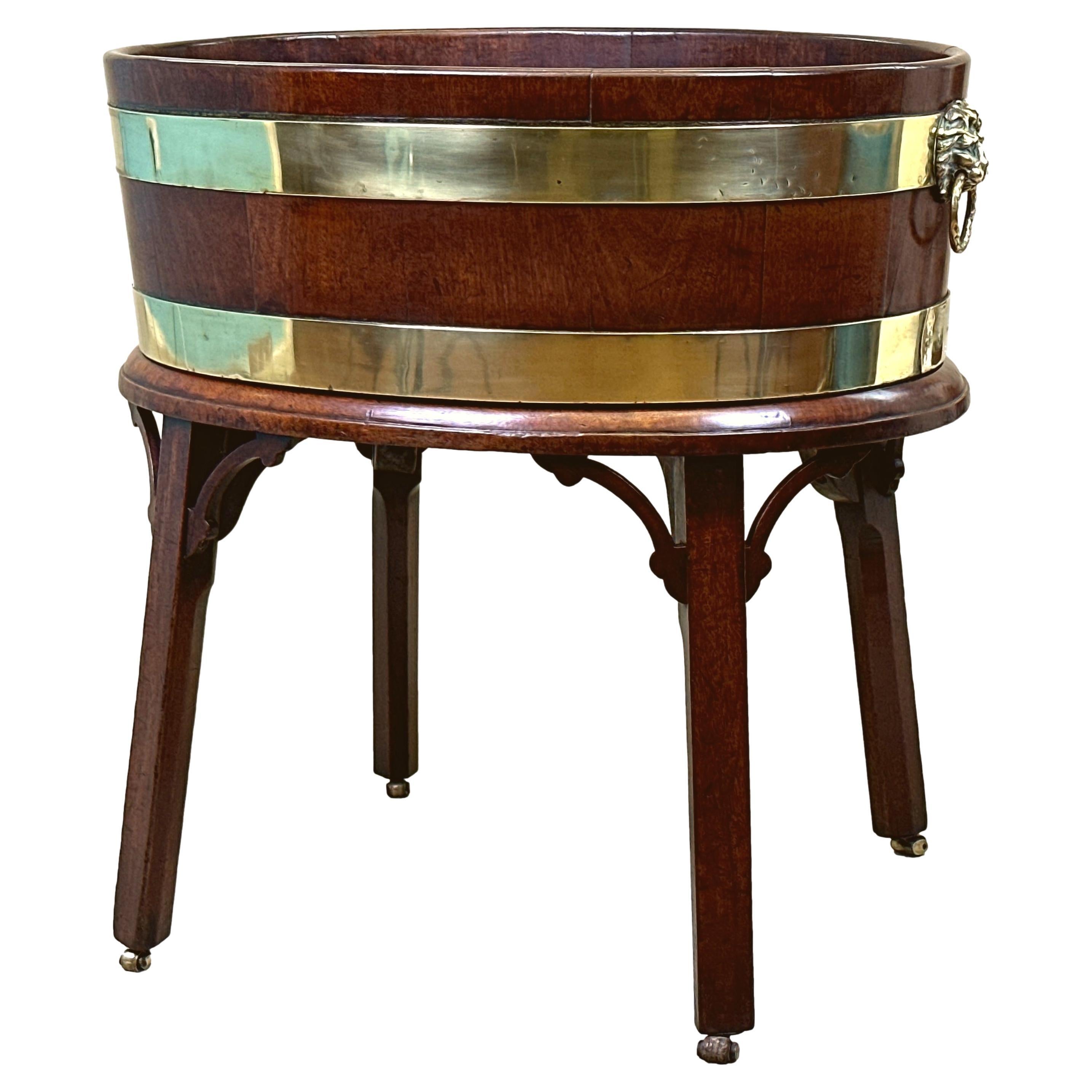 18th Century Georgian Mahogany Open Wine Cooler For Sale