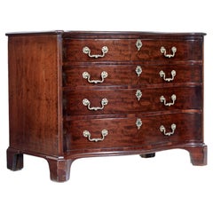 Antique 18th century Georgian mahogany serpentine chest of drawers