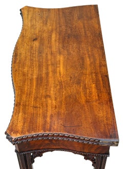 18th Century Georgian Mahogany Serpentine Tea Table