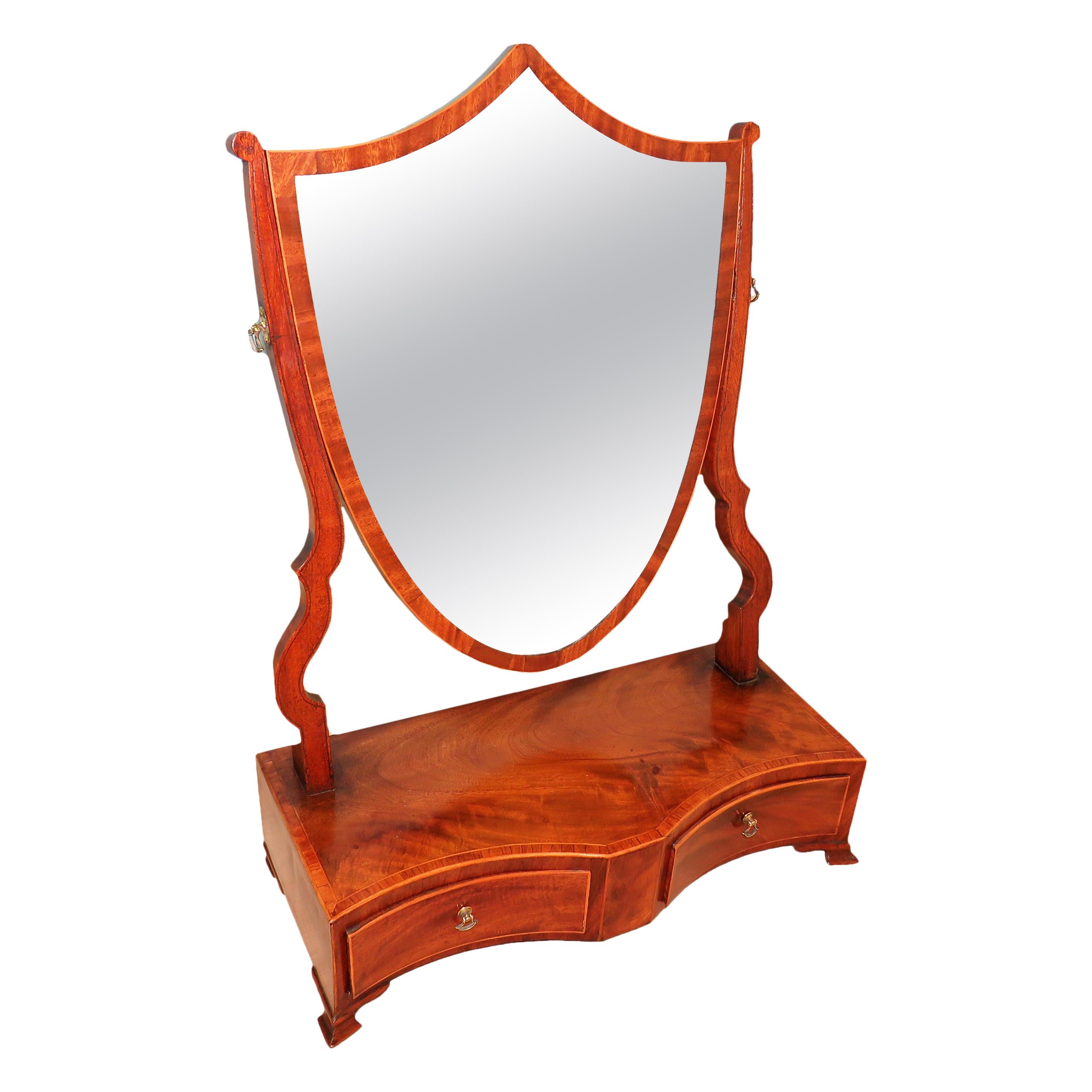 Miroir de table Sheraton en acajou de style géorgien du XVIIIe siècle en vente