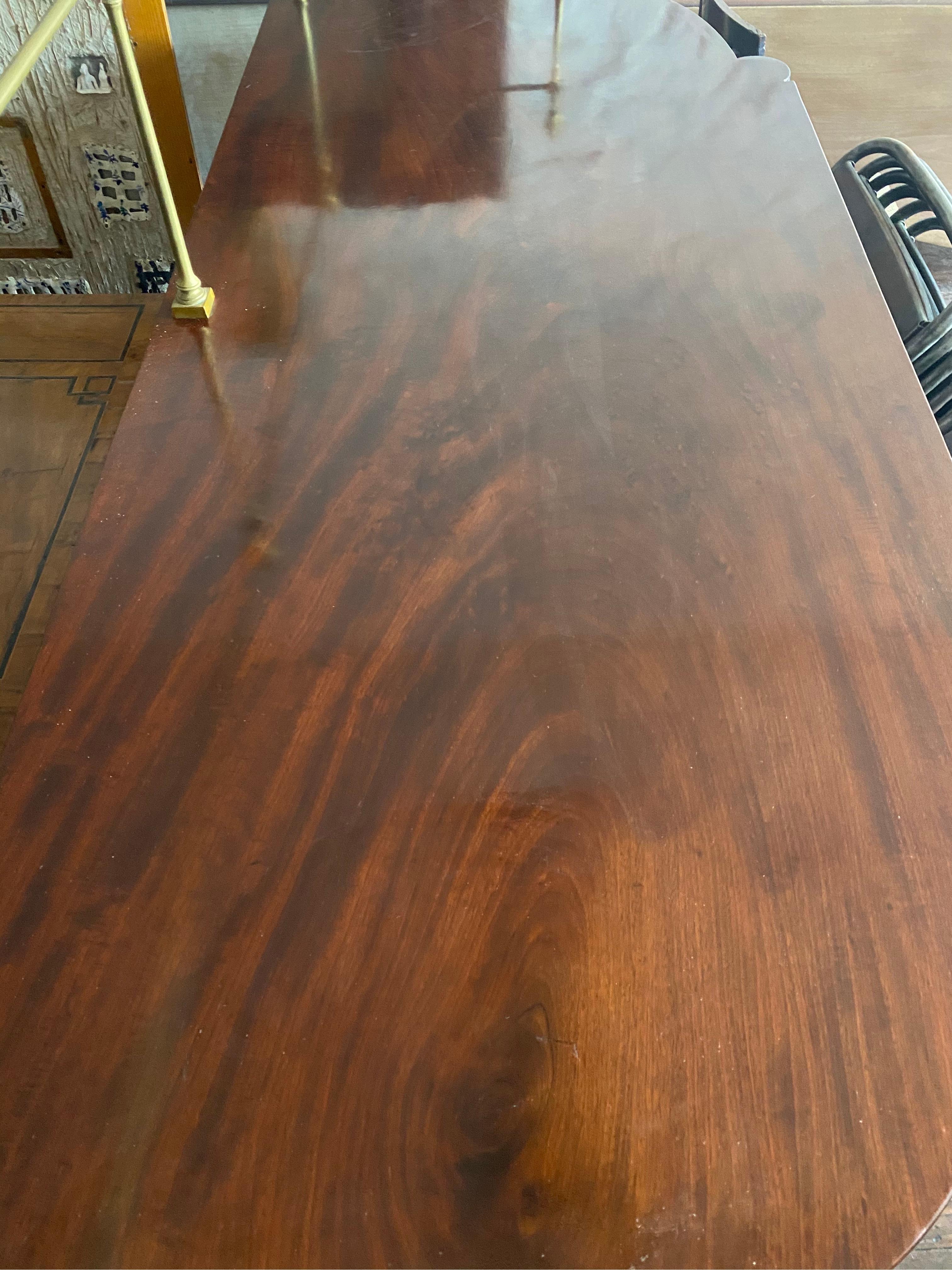 18th Century Georgian Mahogany Sideboard with Brass Rail 7