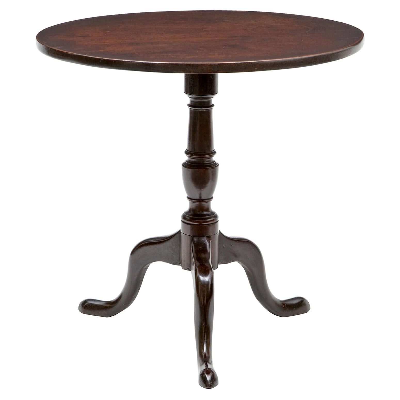 18th Century Georgian Mahogany Tilt Top Occasional Table