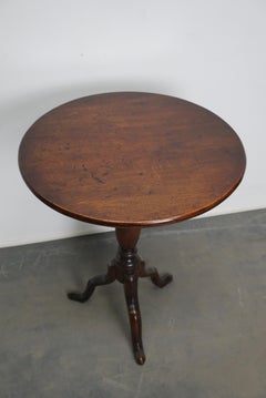 18th Century Georgian Mahogany Tilt Top Wine Table