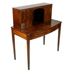 18th Century Georgian Mahogany Two Door Bonheur Du Jour