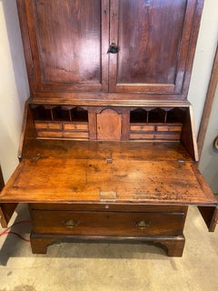 18th-Century Georgian Oak Bureau Bookcase