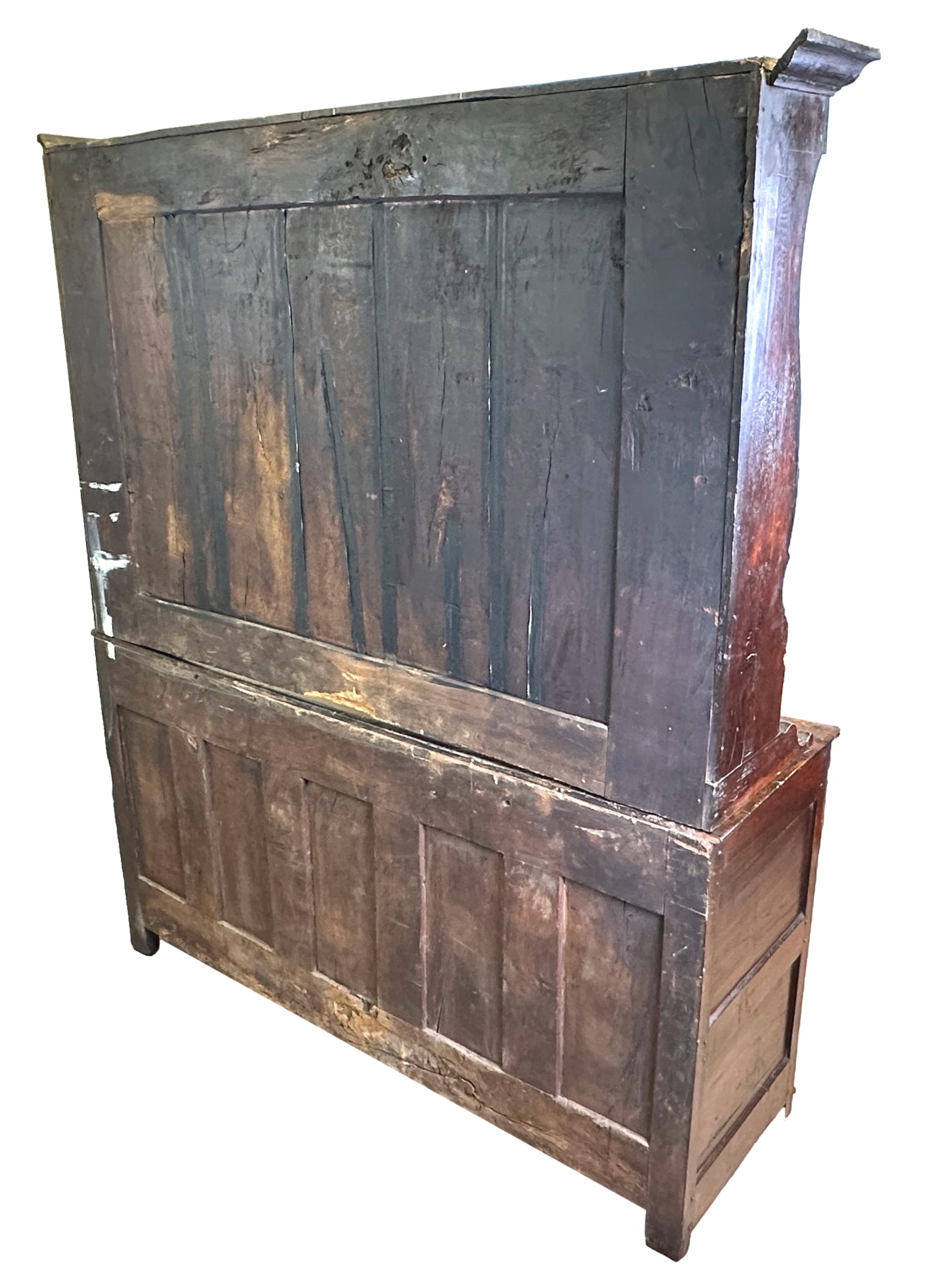 18th Century Georgian Oak Dresser With Rack For Sale 6