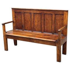 18ème siècle Géorgien Oak & Elm Vernaculaire Settle