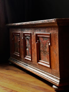 18th Century Georgian Paint Decorated and Marbleized Chest