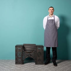 18th Century Georgian Pierced Hourglass Hob Grate