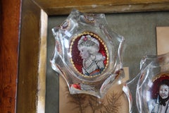 18th Century Georgian Reverse Painted Glass Lovers Open Salts Country House