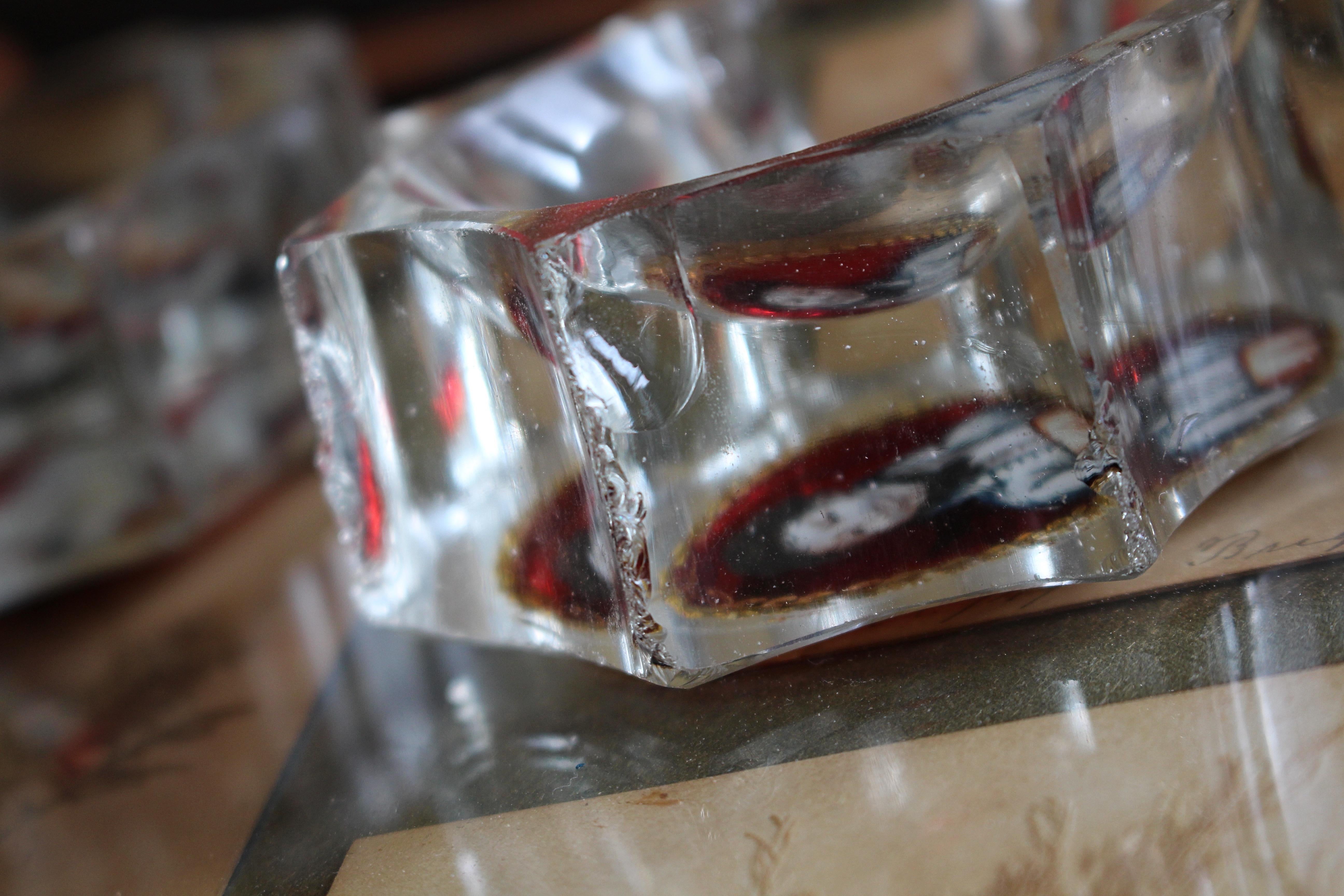 Verre peint à l'envers du XVIIIe siècle Georgian Lovers Open Salts Country House Bon état - En vente à Lowestoft, GB