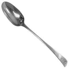 18th Century Georgian Silver Basting Spoon, London 1776 Stephen Adams