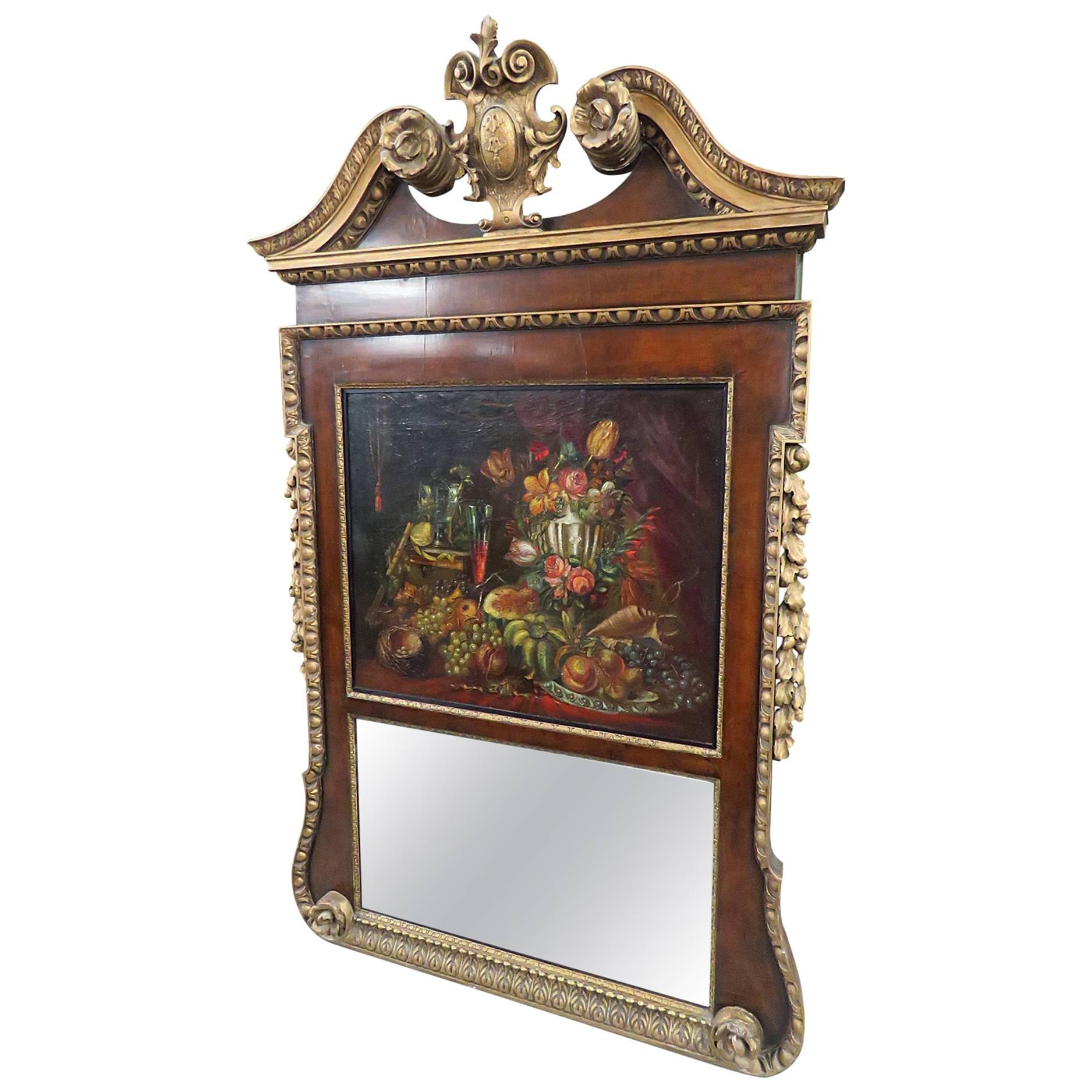 18th Century Georgian Style Trumeau Mirror
