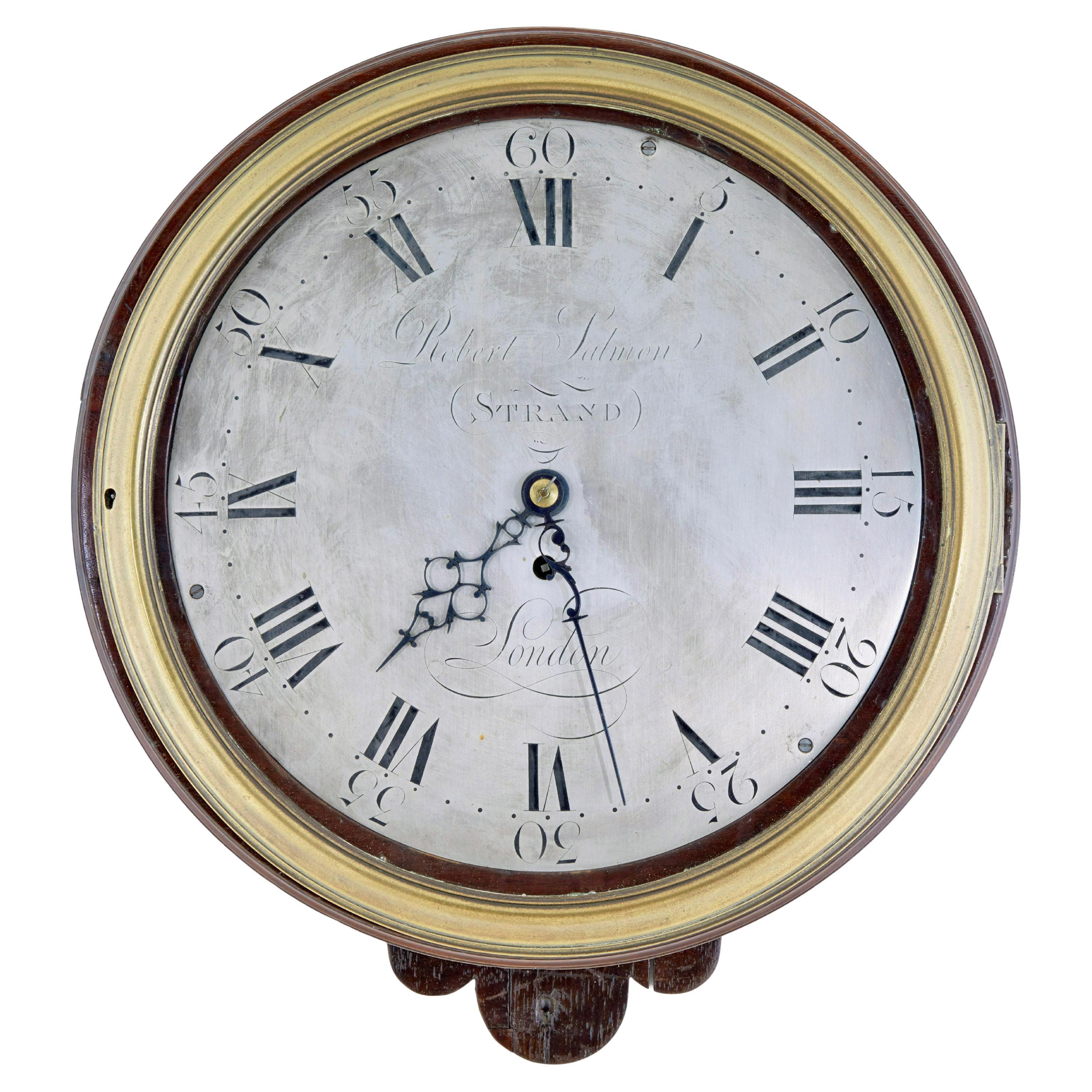 18th century Georgian wall clock by Robert Salmon