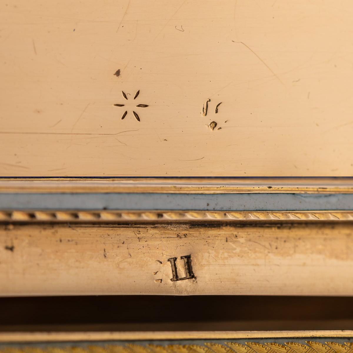 Tabatière allemande du XVIIIe siècle en or 18 carats et émail, Frères Jordan, Hanau c.1790 en vente 13