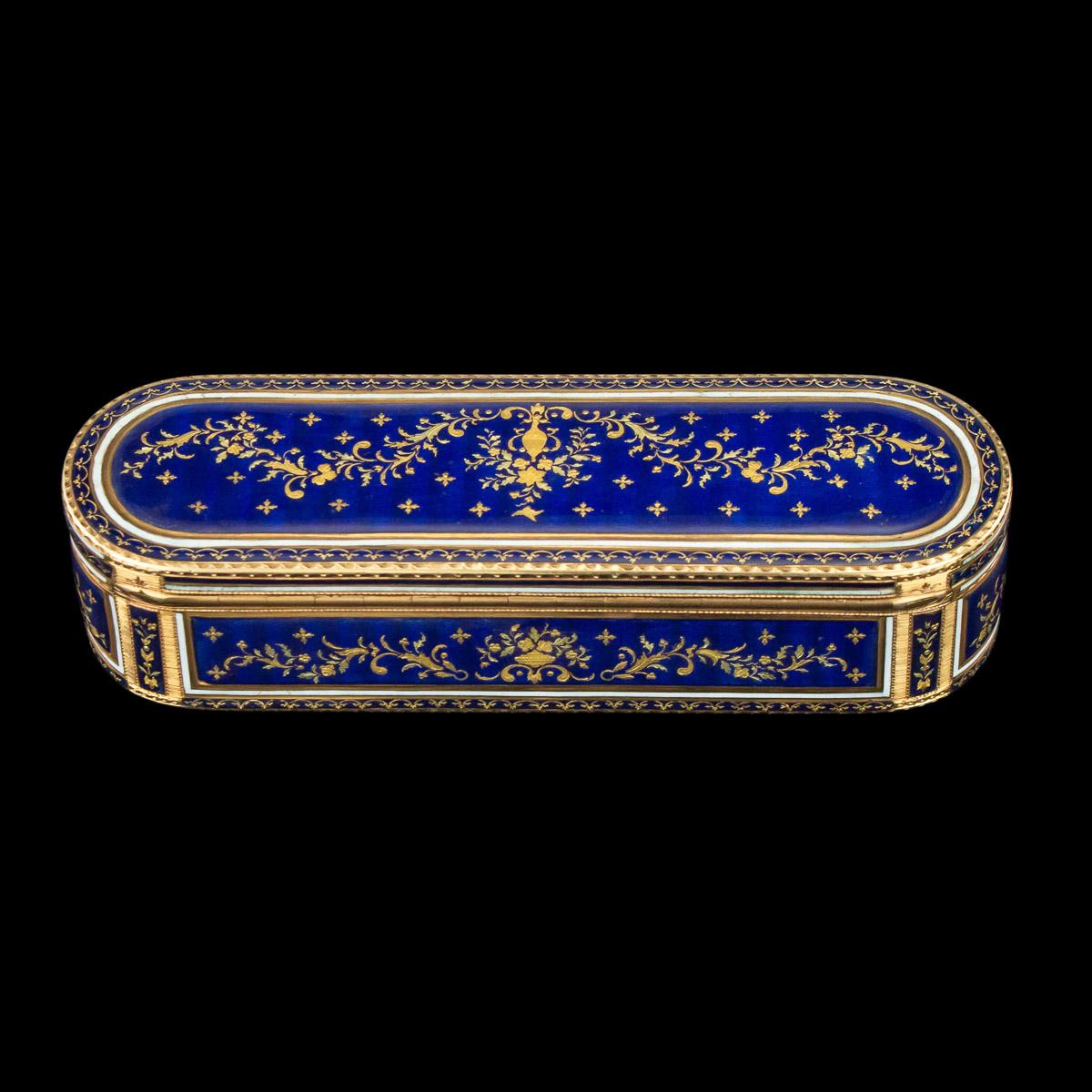 18th Century and Earlier 18th Century German 18k Gold & Enamel Snuff Box, Hanau, c.1780