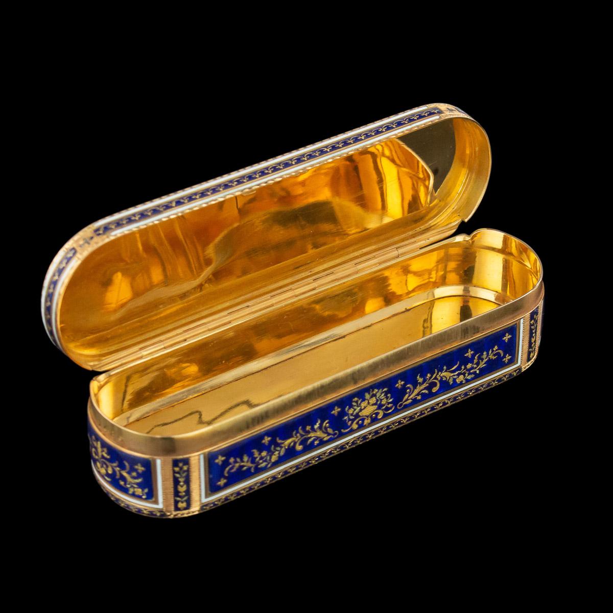 18th Century German 18k Gold & Enamel Snuff Box, Hanau, c.1780 3