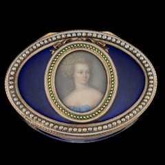 18th Century German 18-Karat Gold and Enamel Snuff Box, Hanau, circa 1790