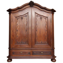 18th Century German Baroque Armoire Made of Oak