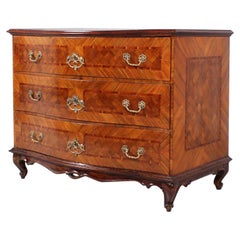 18th Century German Baroque Chest of Drawers, Commode, Walnut, circa 1760-1770