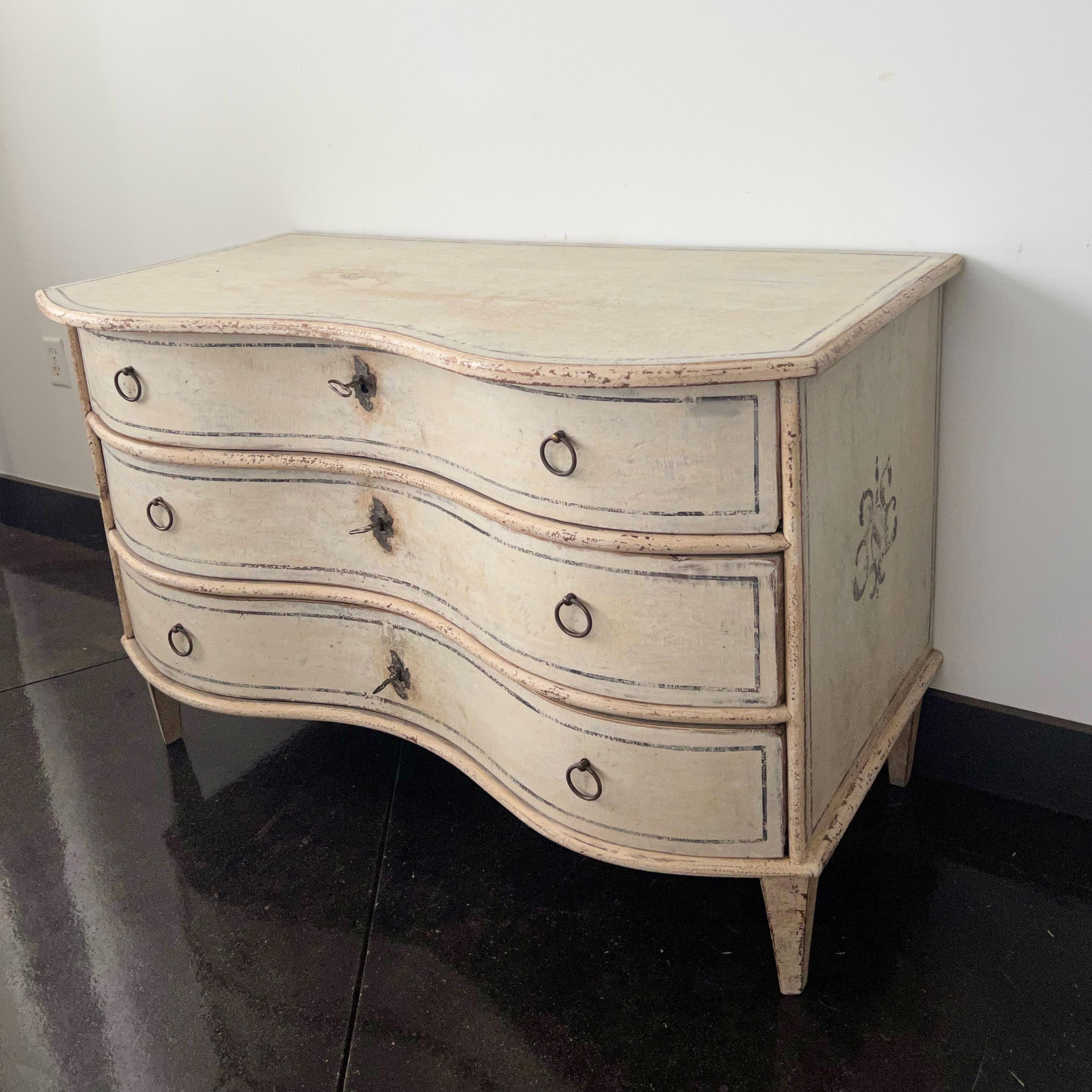 18th Century and Earlier 18th Century German Baroque Chest of Drawers For Sale
