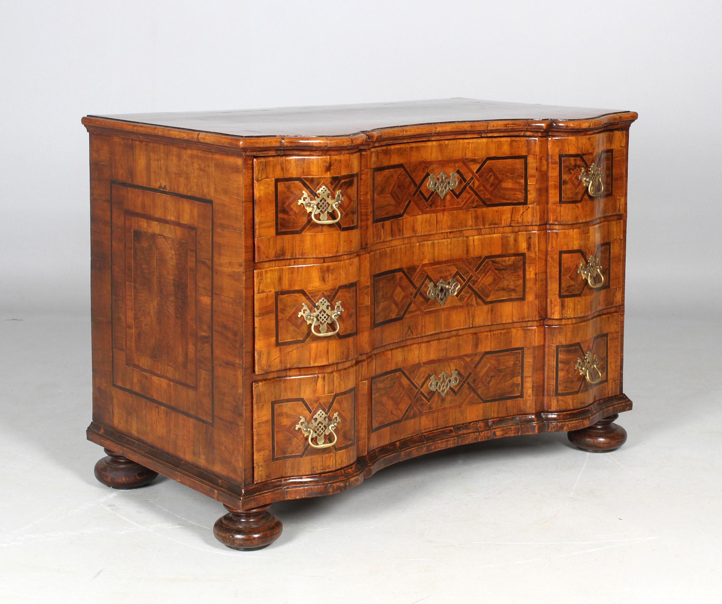 Walnut 18th Century German Baroque Chest of Drawers with Fantastic Patina