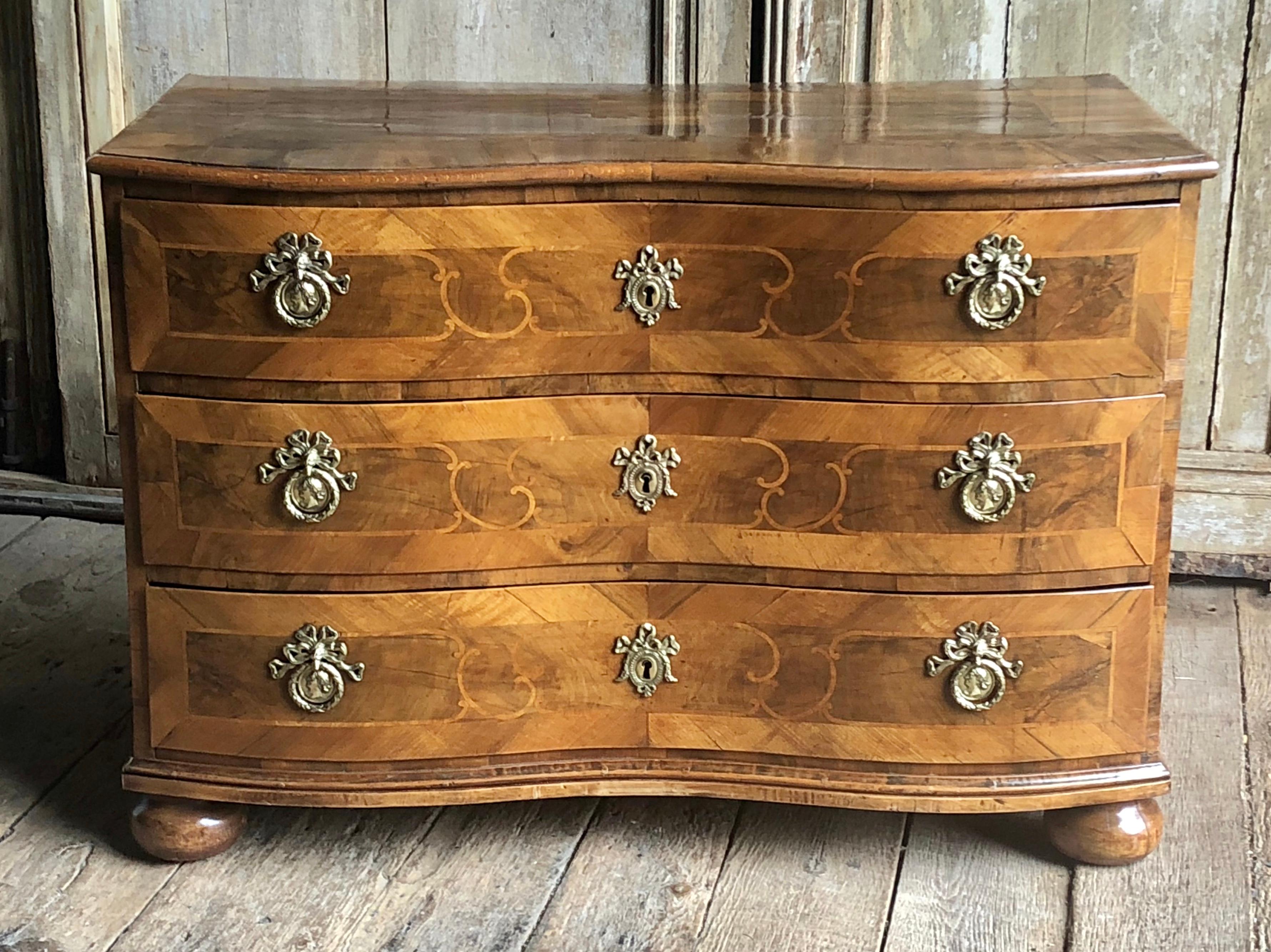 Walnut 18th Century German Baroque Commode