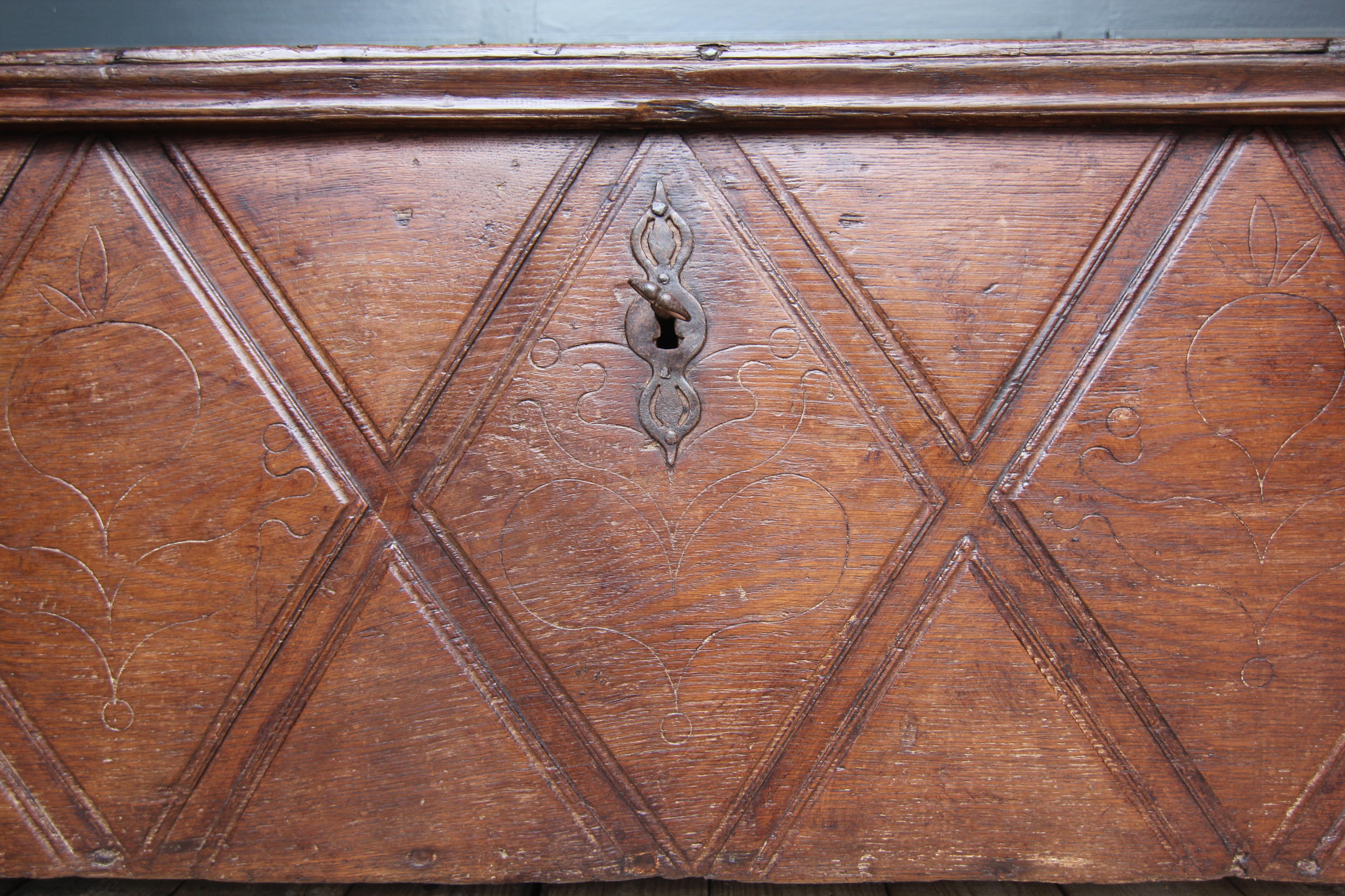 18th Century, German, Baroque Oak Chest 9