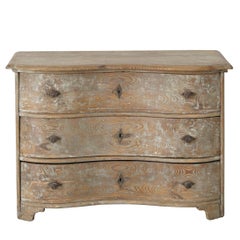 18th Century German Baroque Period Serpentine Front Commode in Original Patina