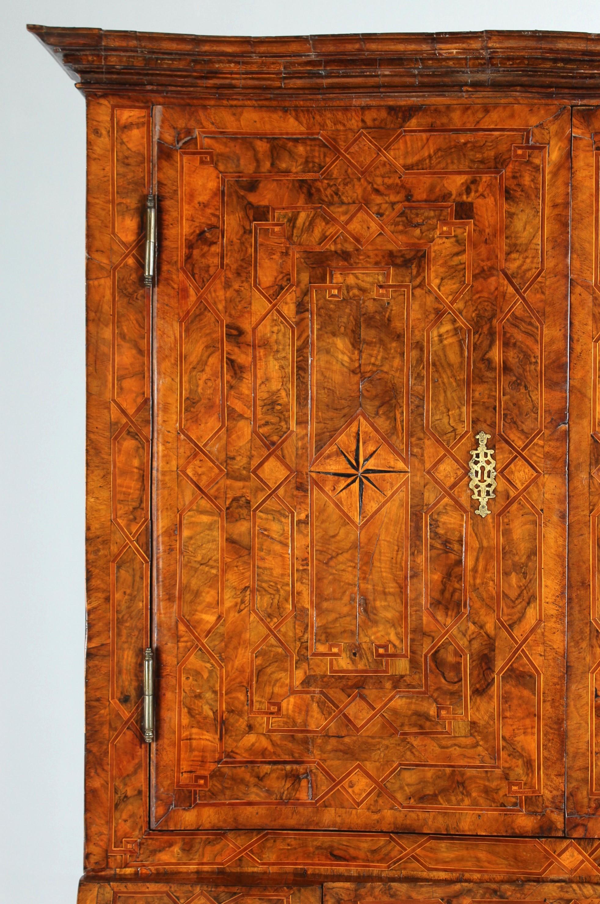 18th Century German Baroque Secretary with Marquetry and Patina, circa 1750 For Sale 9