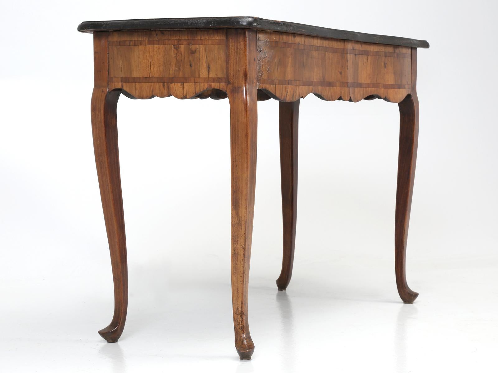 18th Century German Baroque Walnut and Fruitwood Parquetry Console 10