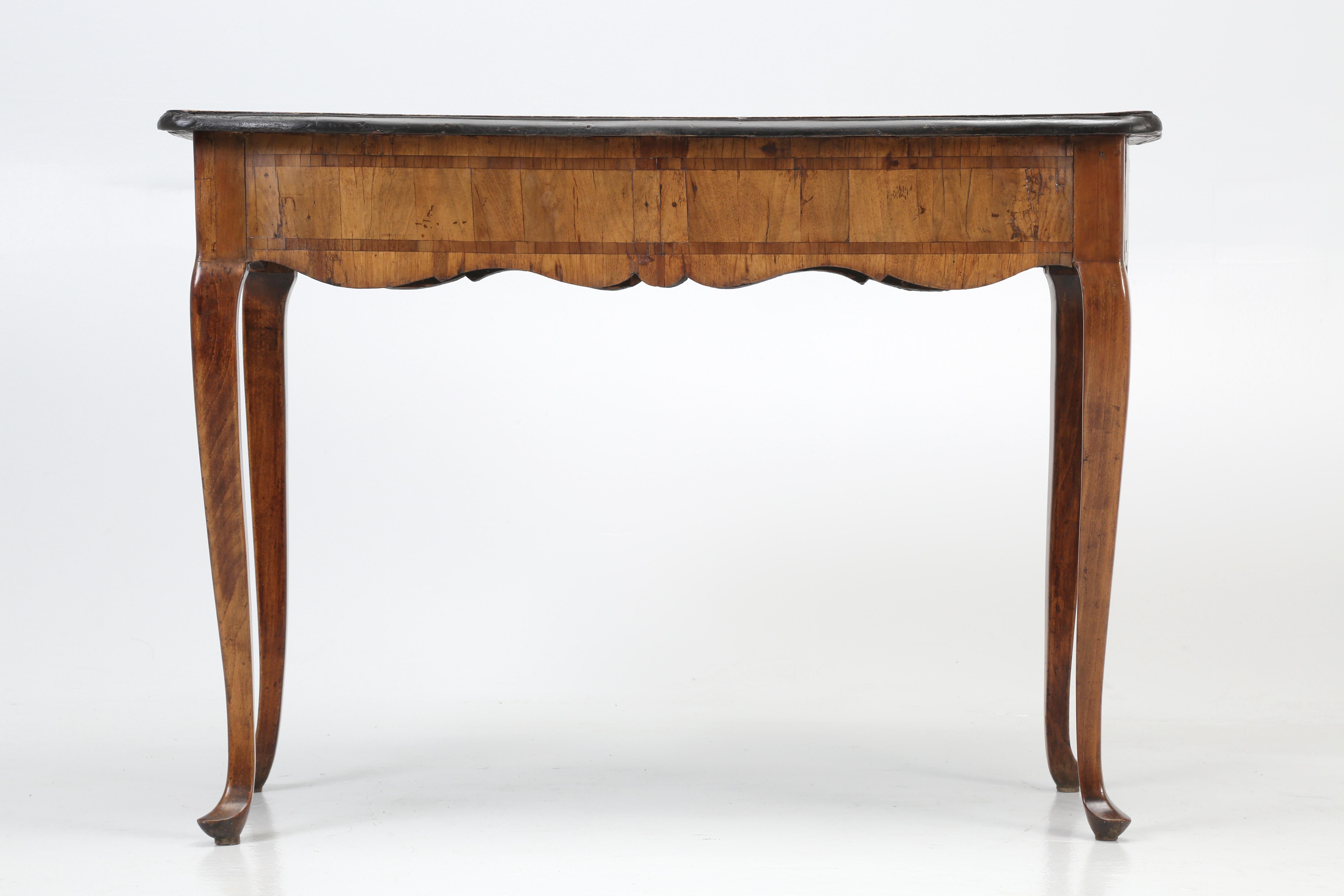 18th Century German Baroque Walnut and Fruitwood Parquetry Console 11
