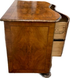 18th Century German Baroque Walnut Serpentine-Front Commode