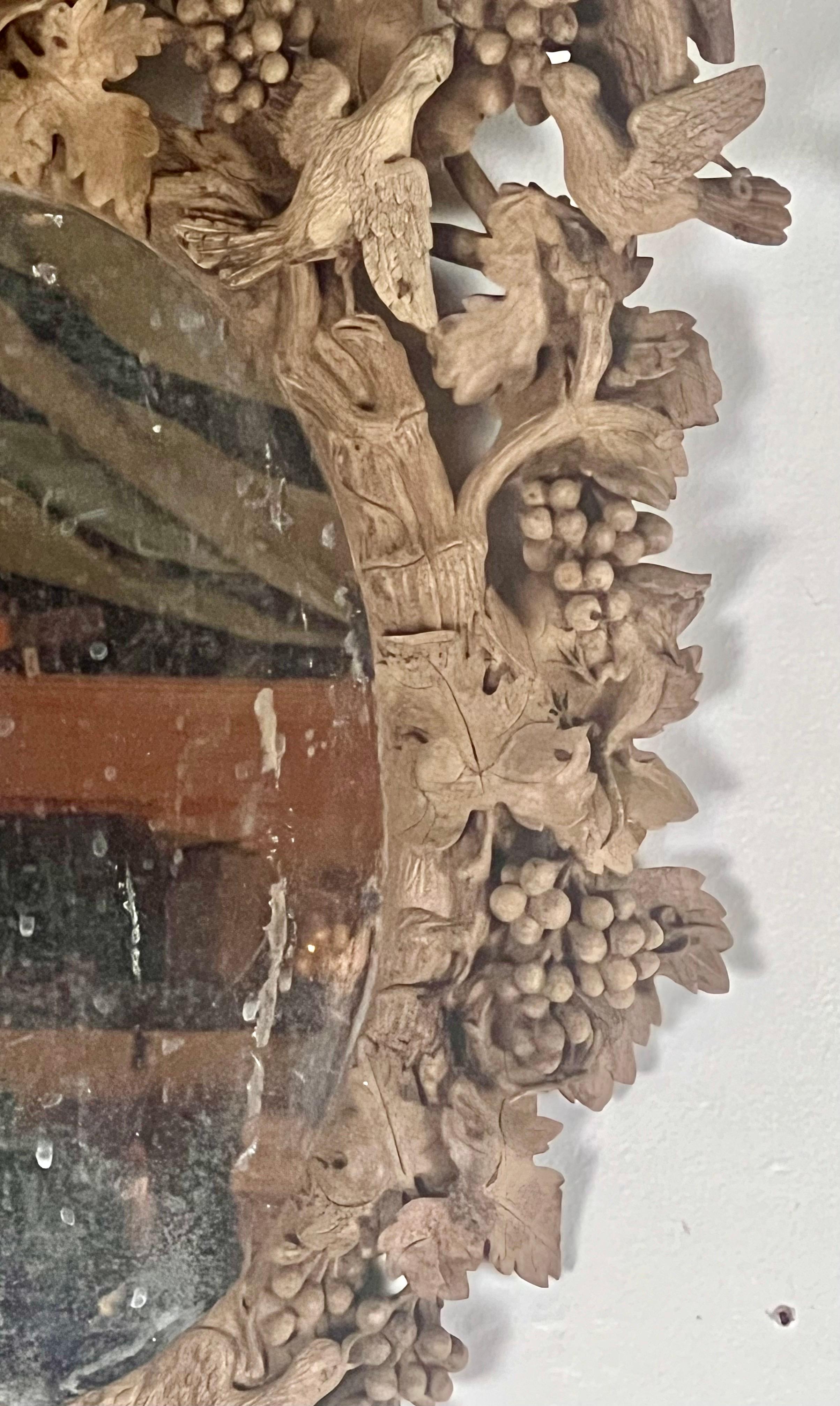 18th Century and Earlier 18th Century German Carved Mirror For Sale