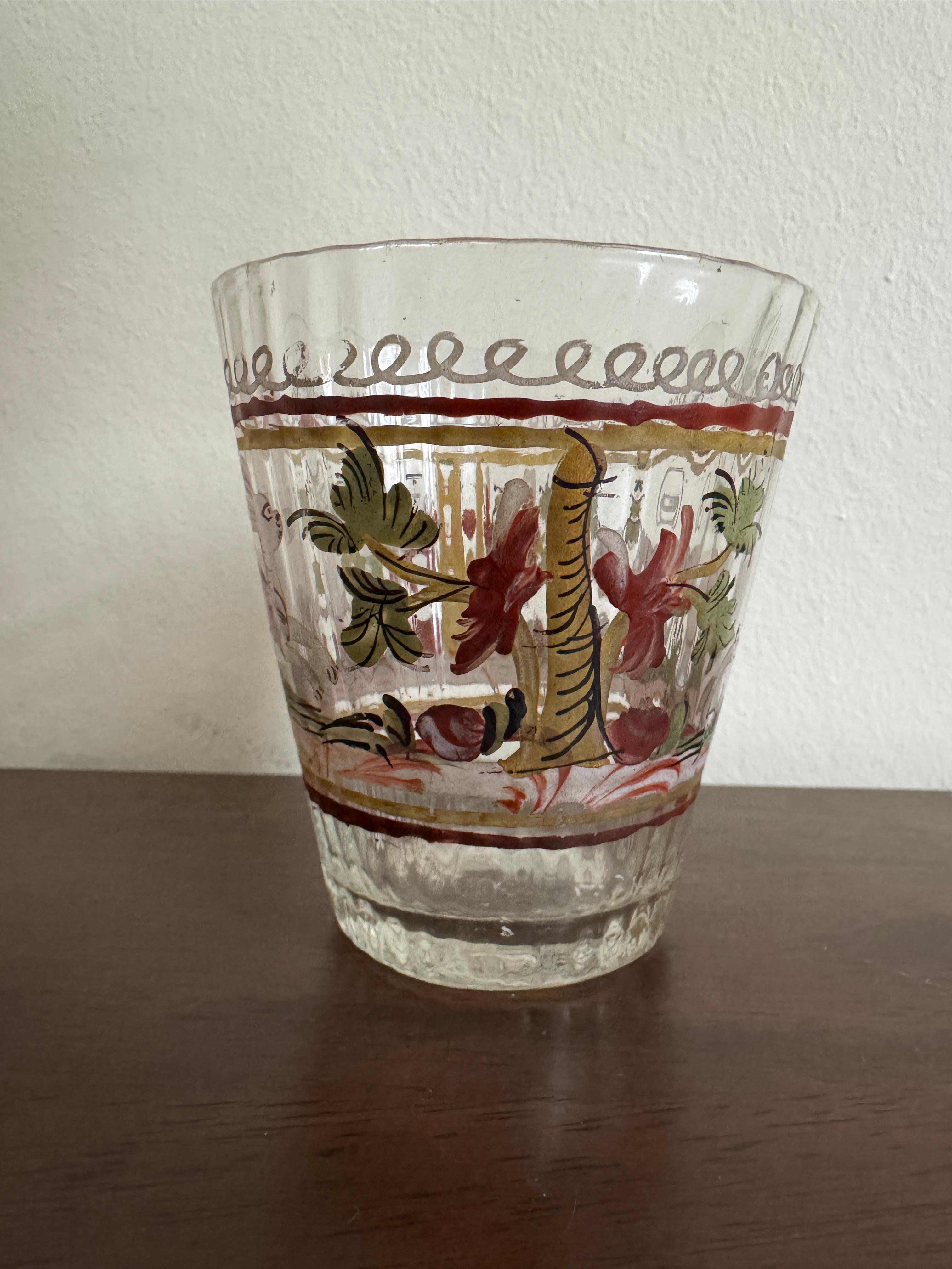 Deutscher Klarglasbecher aus dem 18. (Glas) im Angebot